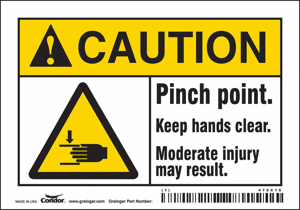 Safety Sign 3 1/2 inx5 in Vinyl