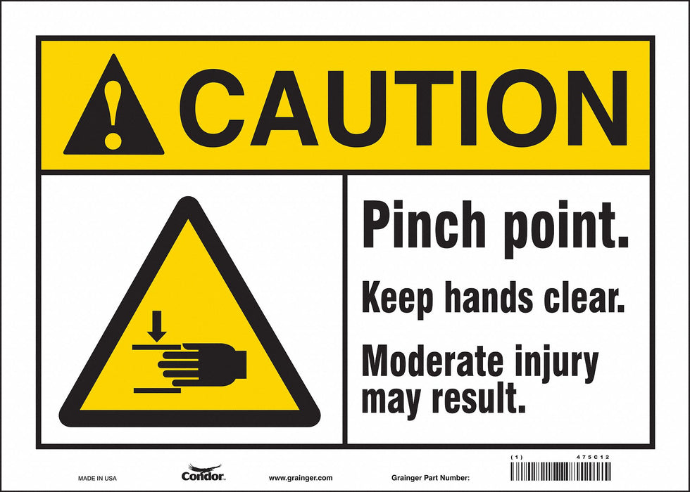 Safety Sign 10 in x 14 in Vinyl
