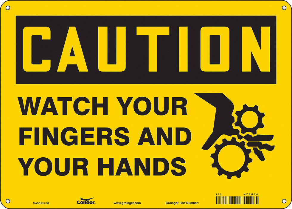 Safety Sign 10 in x 14 in Aluminum