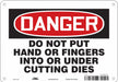 Safety Sign 7 inx10 in Polyethylene