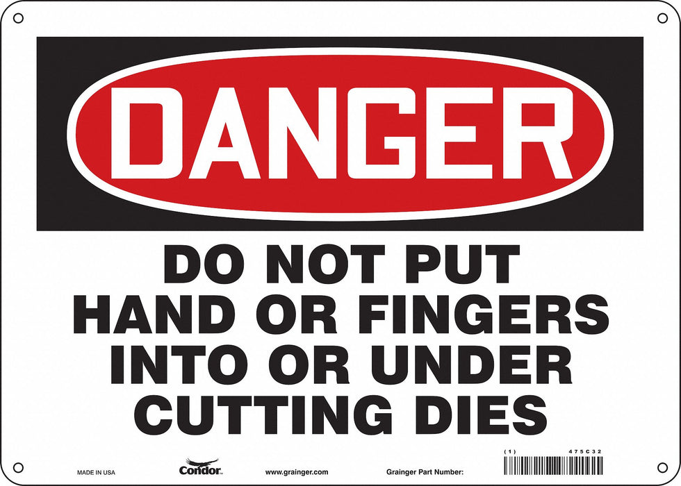 Safety Sign 10 inx14 in Polyethylene