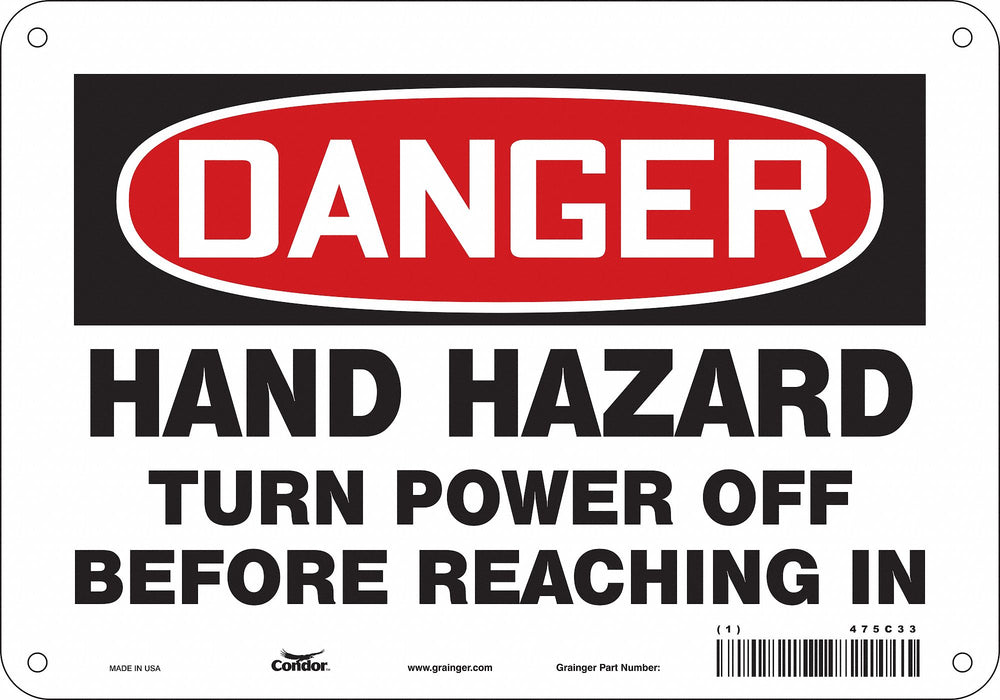 Safety Sign 7 inx10 in Vinyl