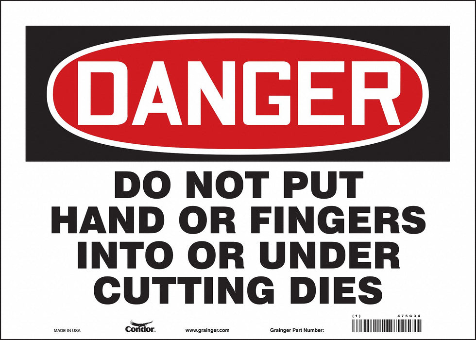 Safety Sign 10 in x 14 in Vinyl