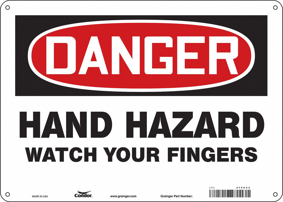 Safety Sign 10 in x 14 in Aluminum