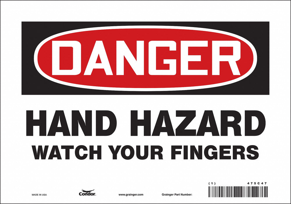 Safety Sign 7 inx10 in Vinyl