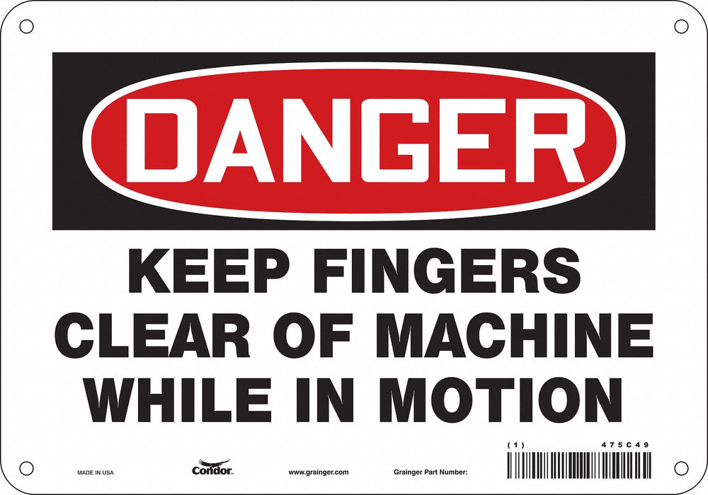 Safety Sign 7 in x 10 in Aluminum
