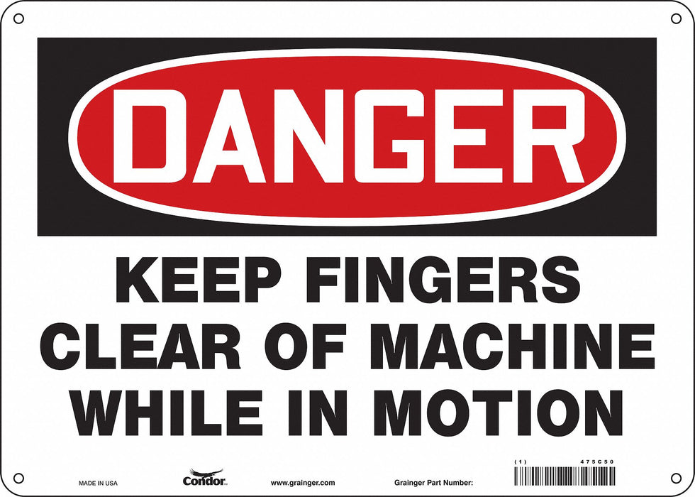 Safety Sign 10 in x 14 in Aluminum