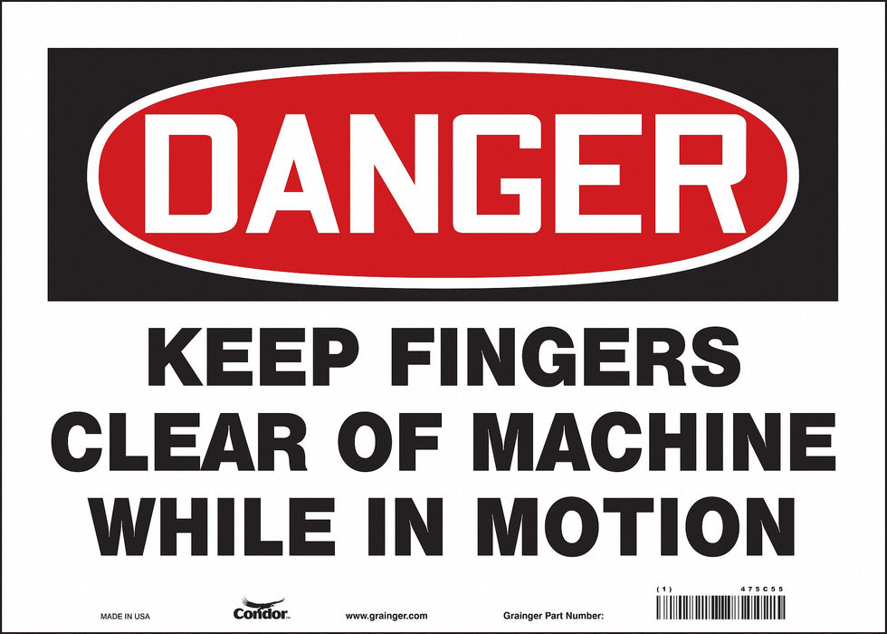 Safety Sign 10 inx14 in Vinyl