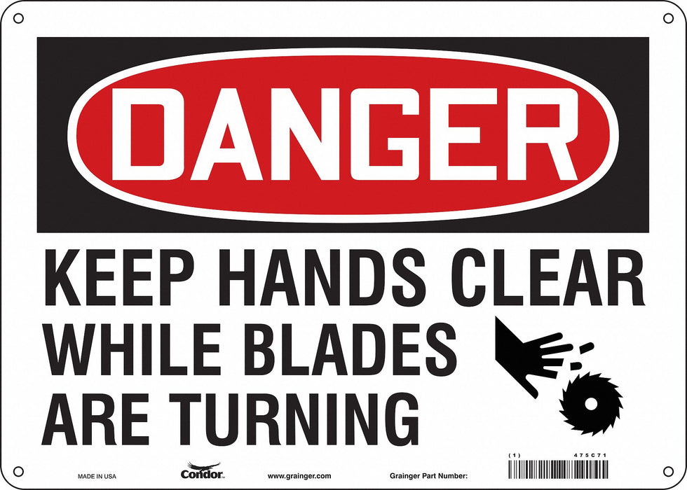 Safety Sign 10 inx14 in Aluminum