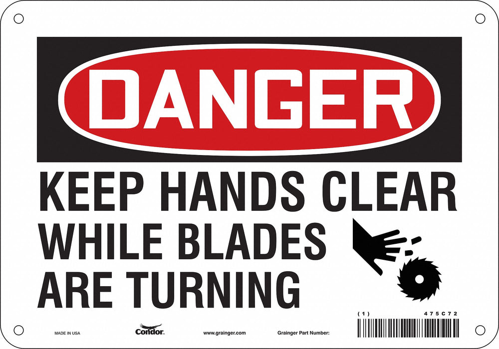 Safety Sign 7 inx10 in Polyethylene
