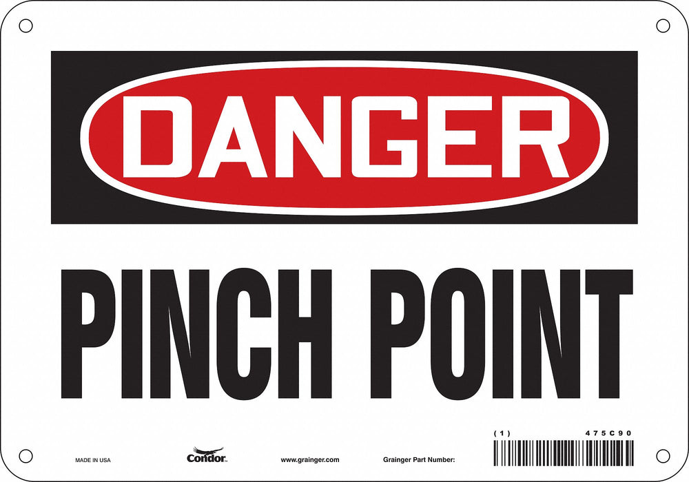 Safety Sign 7 inx10 in Polyethylene
