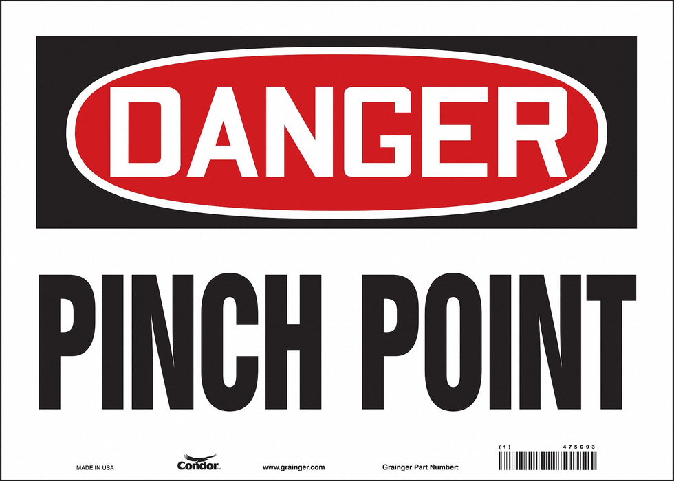 Safety Sign 10 in x 14 in Vinyl