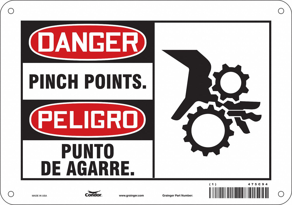 Safety Sign 7 in x 10 in Aluminum