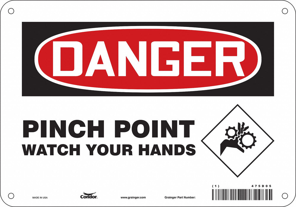 J6942 Safety Sign 7 inx10 in Polyethylene