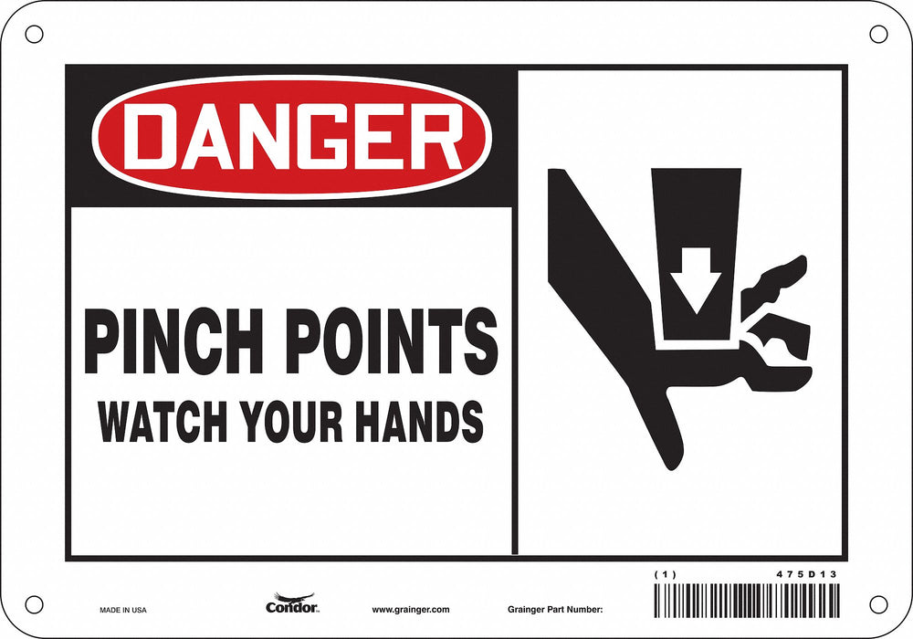 Safety Sign 7 inx10 in Polyethylene