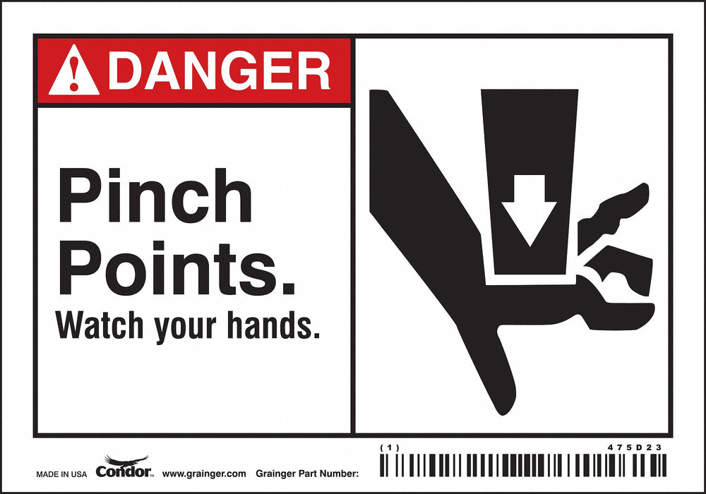 Safety Sign 3 1/2 inx5 in Vinyl