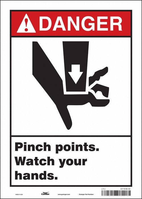Safety Sign 14 in x 10 in Vinyl