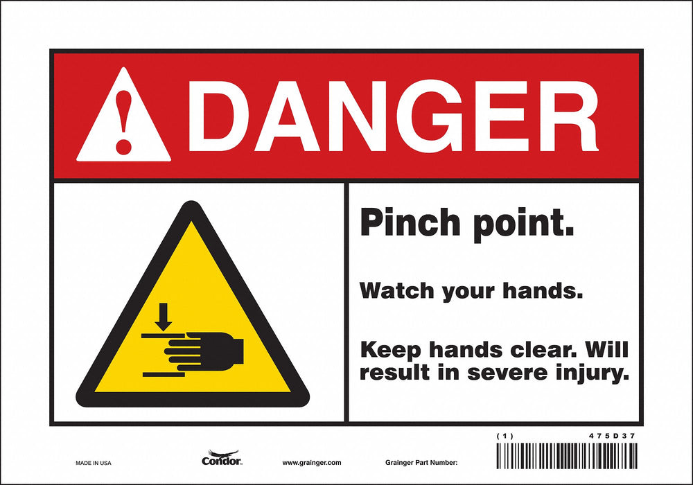 Safety Sign 7 inx10 in Vinyl