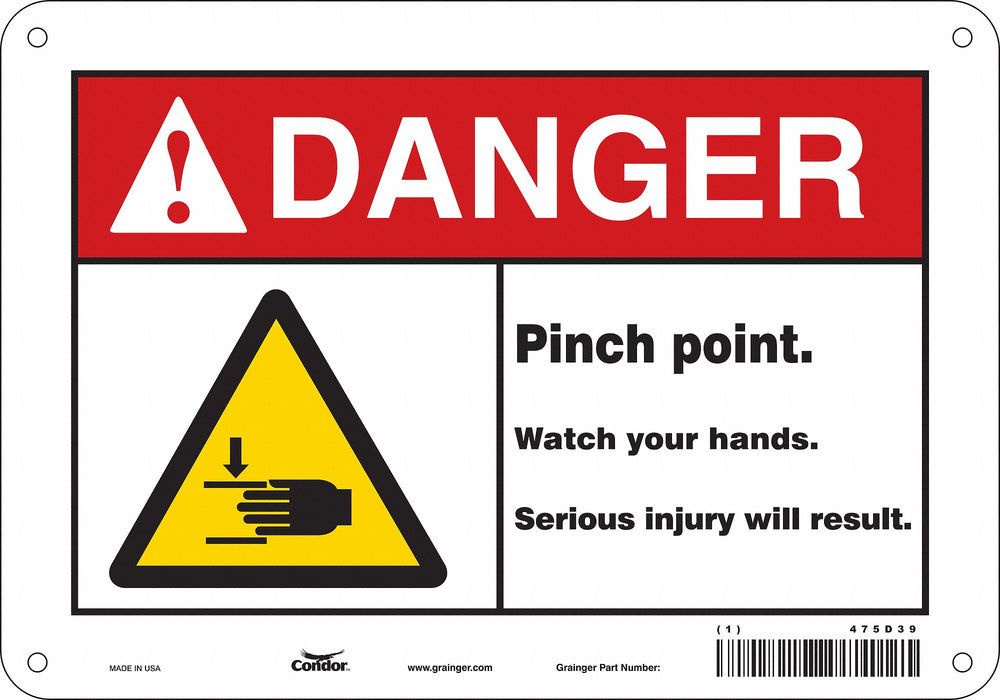 Safety Sign 7 in x 10 in Aluminum