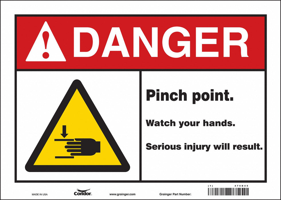 Safety Sign 10 inx14 in Vinyl