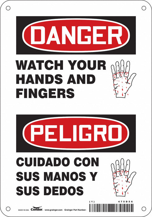 Safety Sign 10 inx7 in Polyethylene