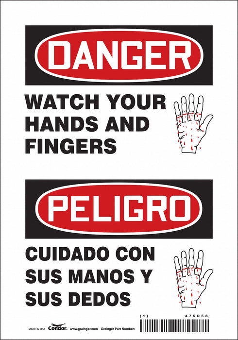 Safety Sign 10 inx7 in Vinyl