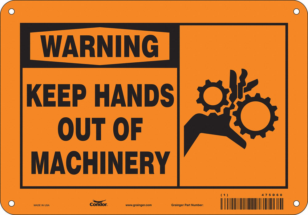 Safety Sign 7 in x 10 in Aluminum