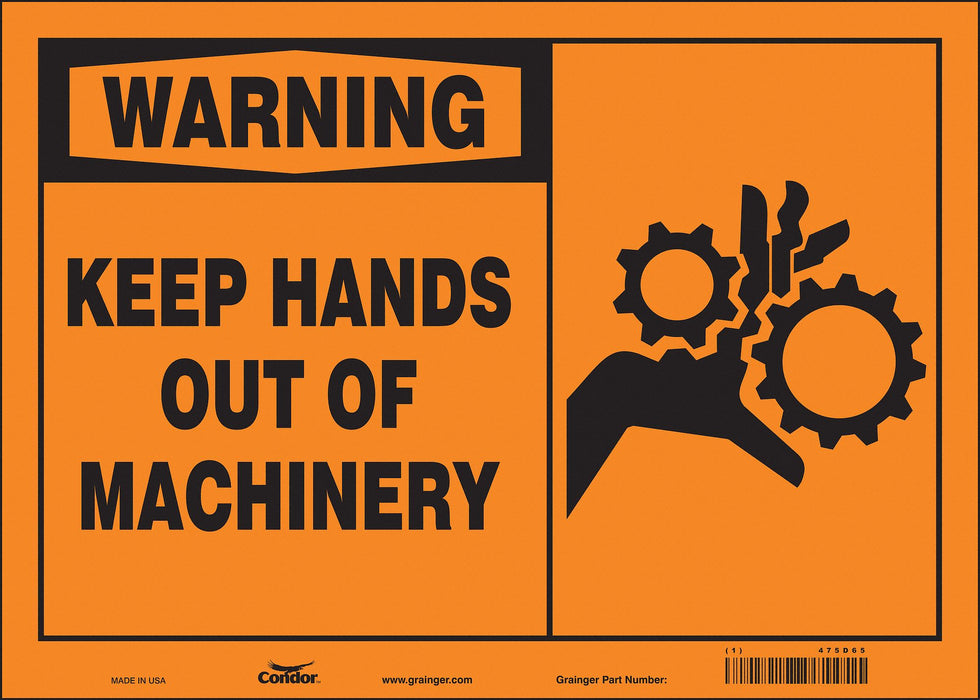 Safety Sign 10 in x 14 in Vinyl