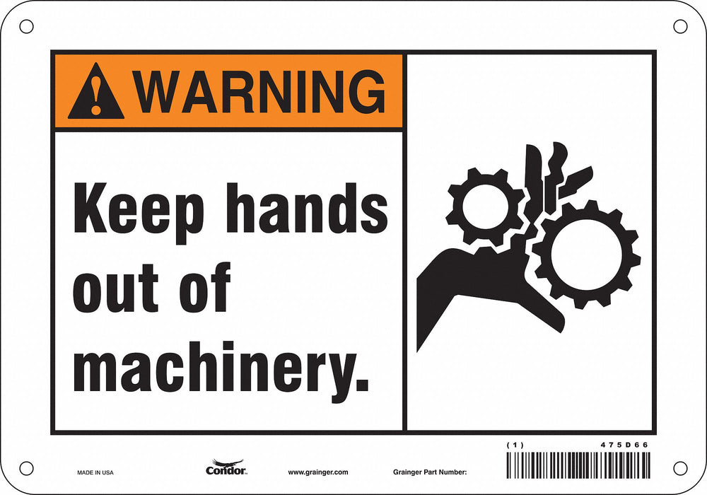 Safety Sign 7 in x 10 in Aluminum