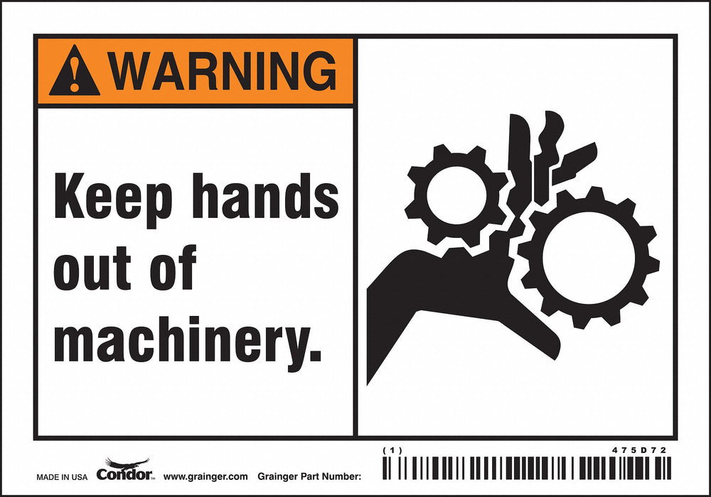 Safety Sign 3 1/2 inx5 in Vinyl