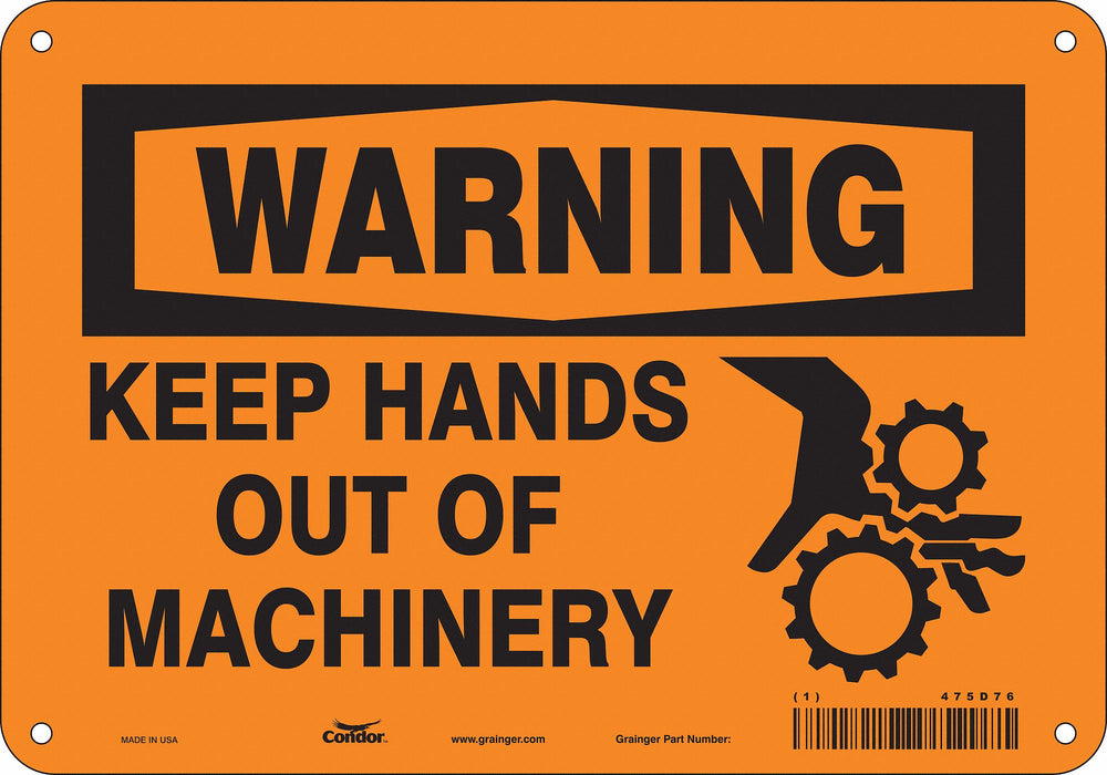 Safety Sign 7 in x 10 in Aluminum