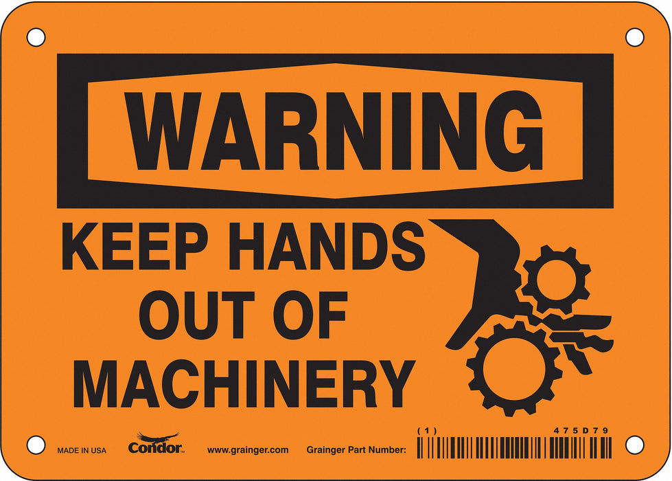 Safety Sign 5 inx7 in Polyethylene