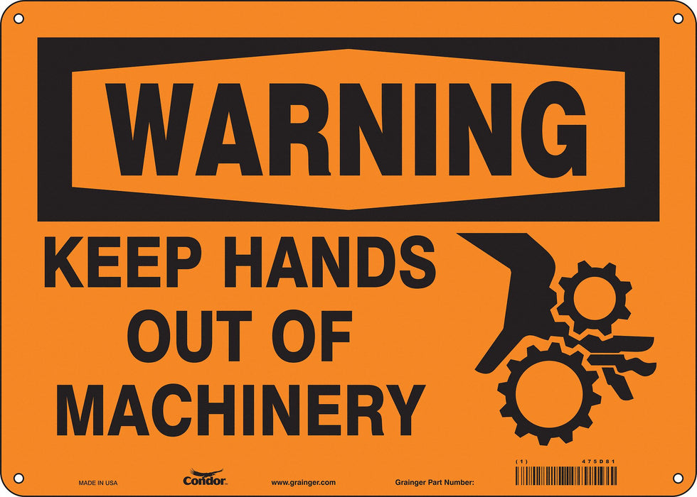 Safety Sign 10 in x 14 in Polyethylene
