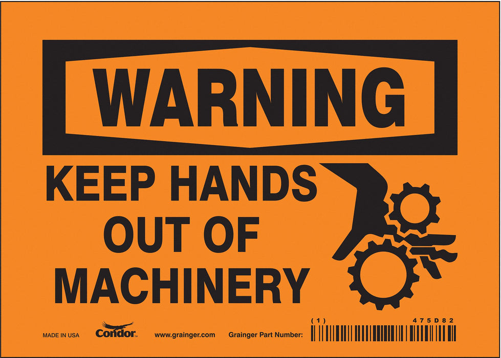 Safety Sign 5 inx7 in Vinyl
