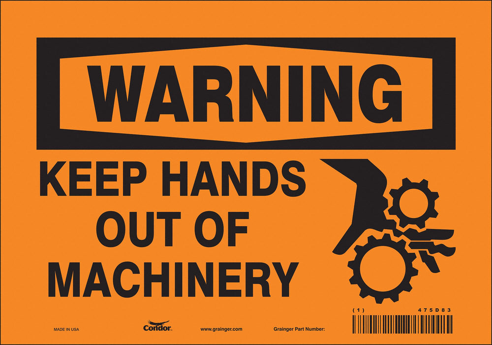 Safety Sign 7 in x 10 in Vinyl