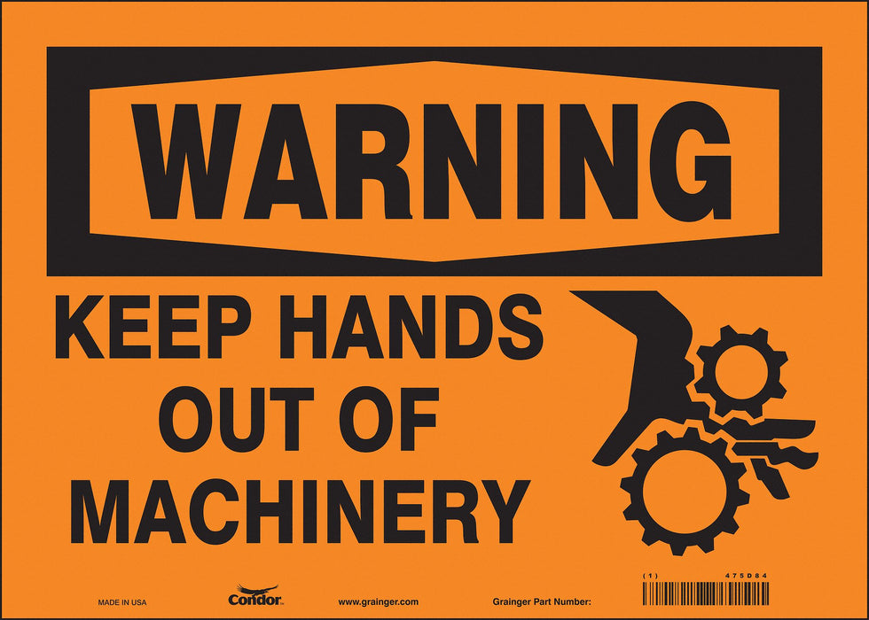 Safety Sign 10 in x 14 in Vinyl