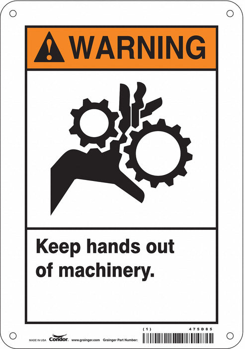 Safety Sign 10 in x 7 in Aluminum