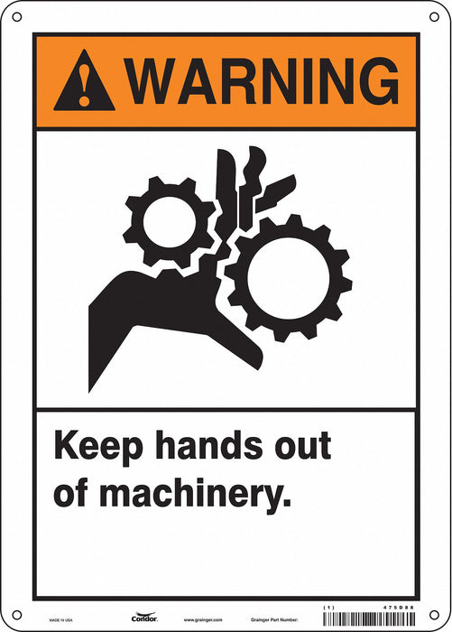 Safety Sign 14 in x 10 in Polyethylene