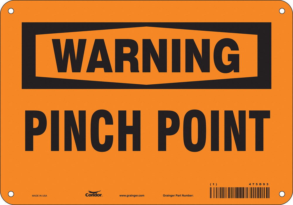 Safety Sign 7 in x 10 in Polyethylene