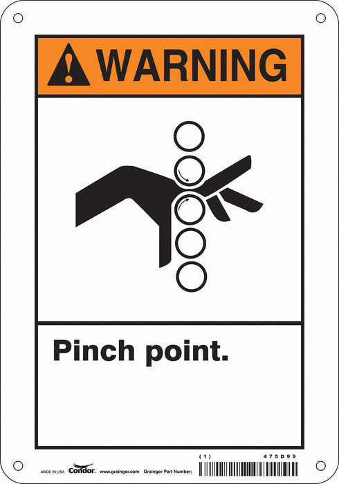 Safety Sign 10 in x 7 in Polyethylene