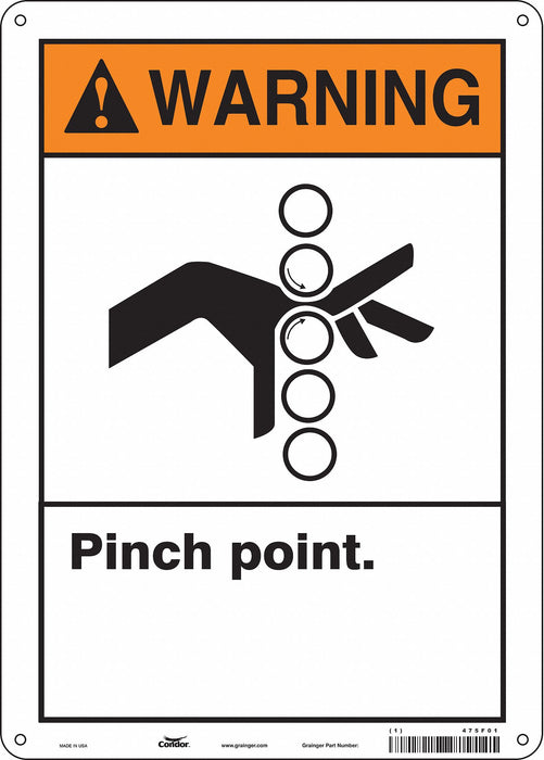Safety Sign 14 in x 10 in Polyethylene