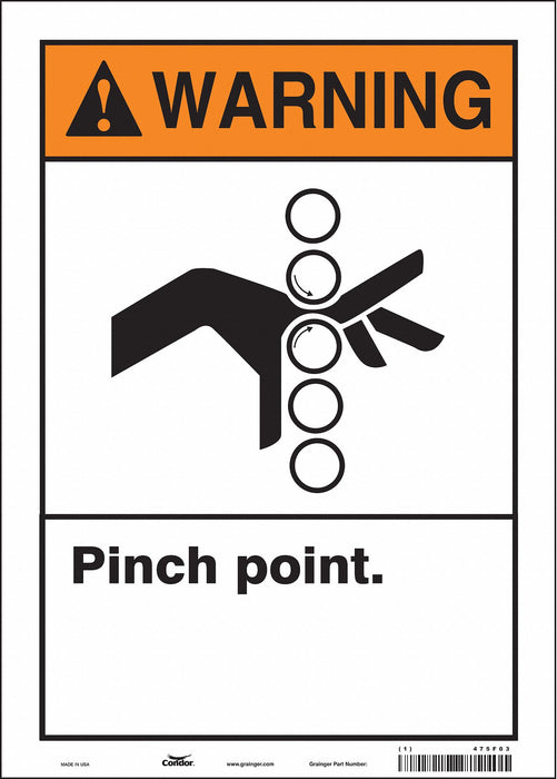 Safety Sign 14 in x 10 in Vinyl