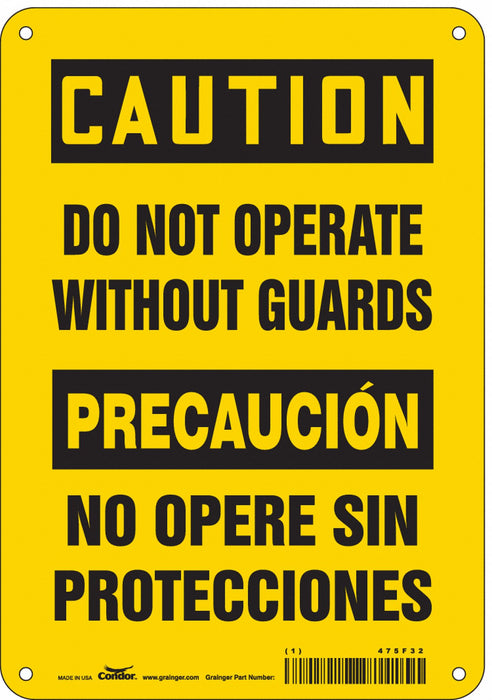 Safety Sign 10 inx7 in Aluminum