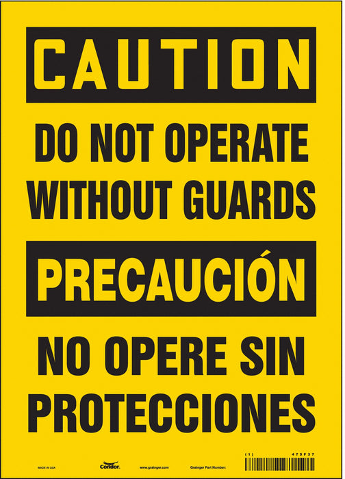 Safety Sign 14 in x 10 in Vinyl