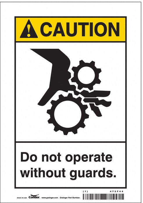 Safety Sign 10 inx7 in Vinyl