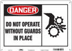 Safety Sign 10 in x 14 in Polyethylene