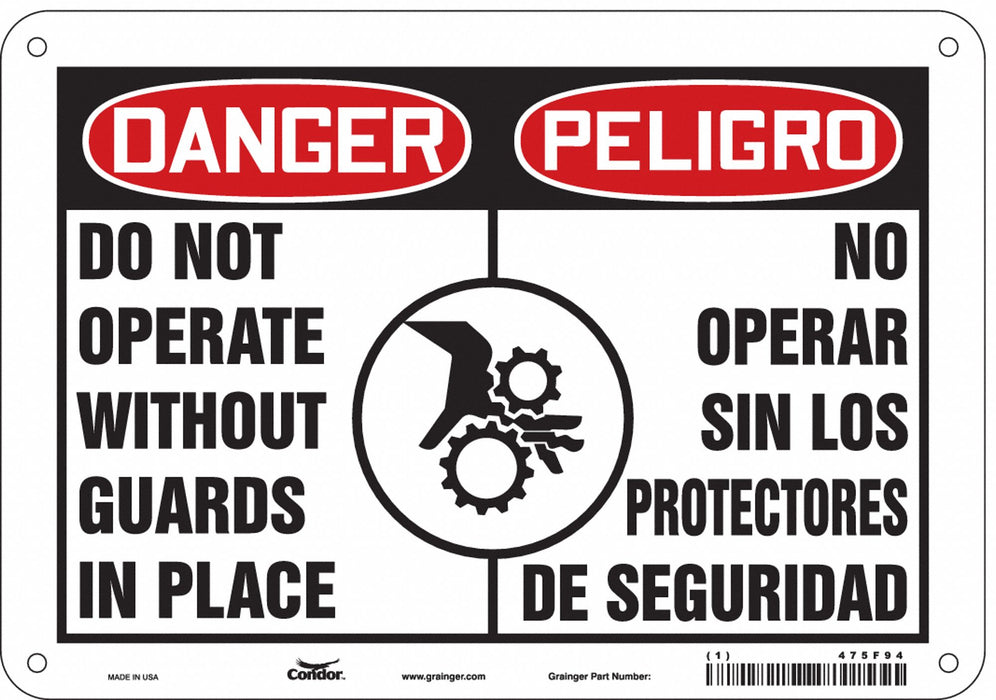 Safety Sign 7 in x 10 in Aluminum