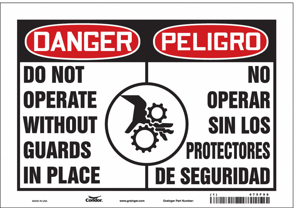 Safety Sign 7 inx10 in Vinyl