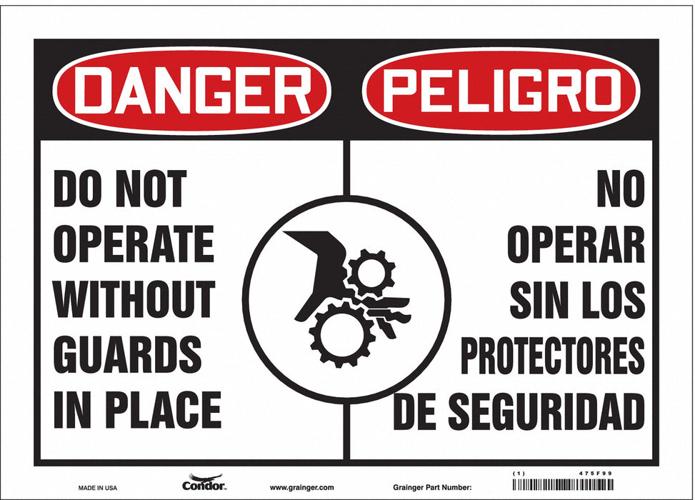 Safety Sign 10 inx14 in Vinyl