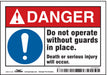 Safety Sign 3 1/2 inx5 in Vinyl